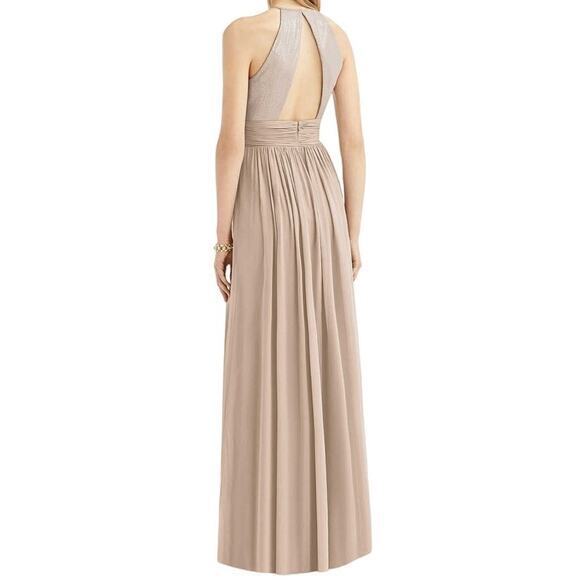 After Six Womens Dress Size 16 Topaz Tan Sequin Maxi Bridsemaid NWT - Picture 3 of 8